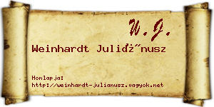 Weinhardt Juliánusz névjegykártya